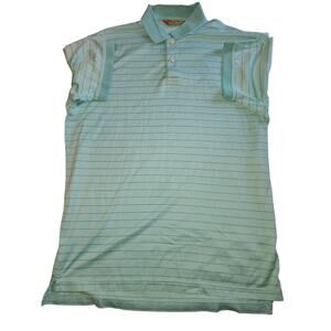 Roundtree & Yorke Gold Label Blue Polo Shirt Golf Performance - Size M